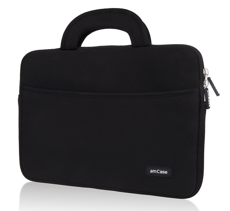 amCase 13.3-inch Laptop Case/Sleeve for Samsung Chromebook 2 /MacBook Air/Pro Retina Display/Toshiba Chromebook/Lenovo Yoga13 /ATIV Book 9 /Ultrabooks (Black) Protective Neoprene Cushion with Handle